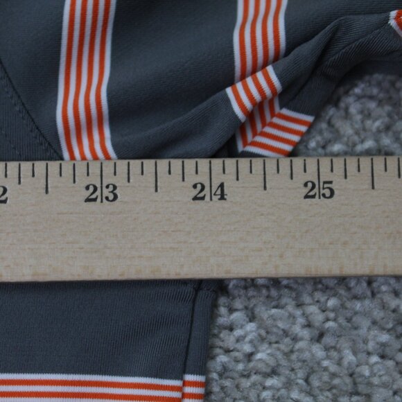 Callaway Polo Shirt Mens 2XL XXL Gray/Orange Striped Opti-Dri S/S Stretch Golf - Picture 10 of 12